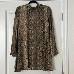 Python Snake Long Sleeve Mini Dress